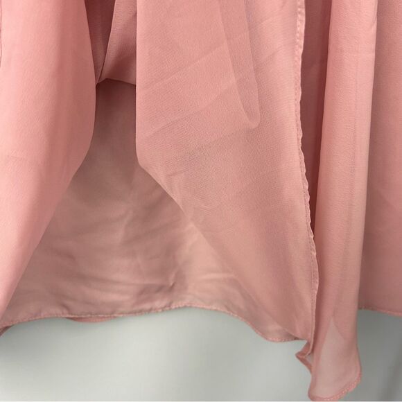 Alfred Angelo Dusty Rose One Shoulder Lined Chiffon Bridesmaid Dress Sz 10 - Picture 14 of 14